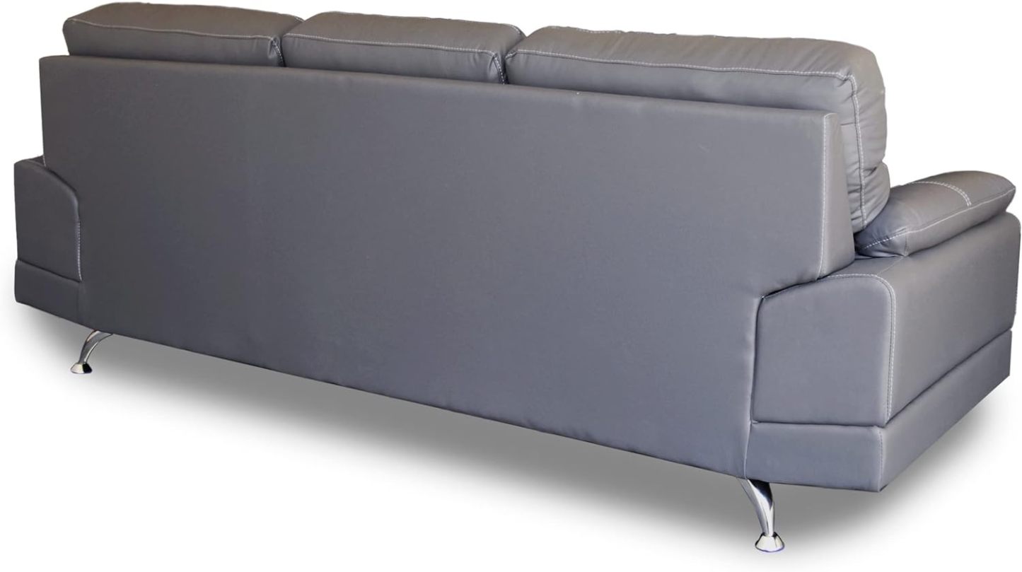 CONFORTOPIEL | Sofá de Piel Genuina Dublin (Chocolate) Medidas APROXIMADAS: (230 cm Largo x 85 cm Profundidad x 95 cm Altura)