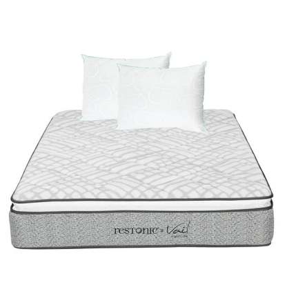 Colchón Matrimonial + 2 Almohada Osos Restonic Spring Air Vail