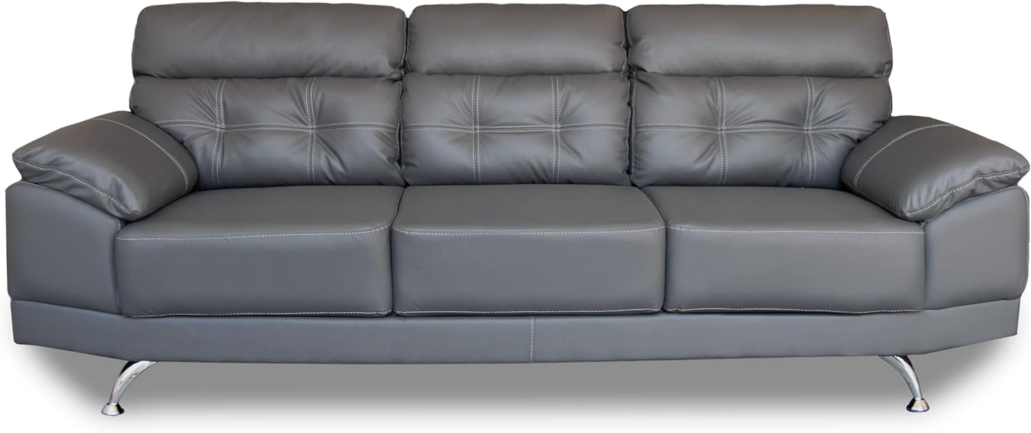 CONFORTOPIEL | Sofá de Piel Genuina Dublin (Chocolate) Medidas APROXIMADAS: (230 cm Largo x 85 cm Profundidad x 95 cm Altura)