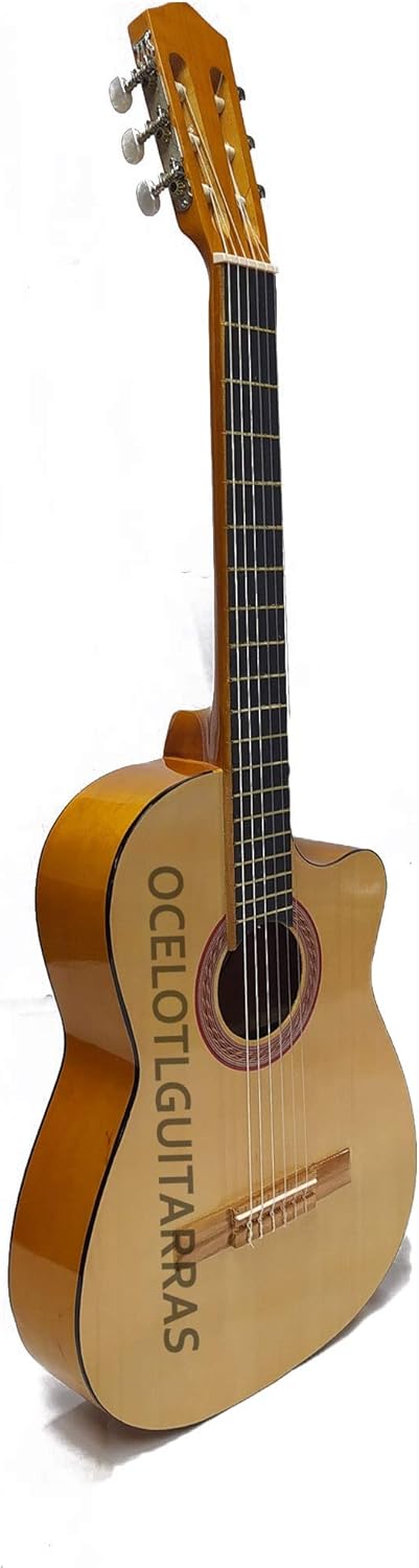 Guitarra Acústica Curva Ocelotl® Paquete Vital De Accesorios (Negro)