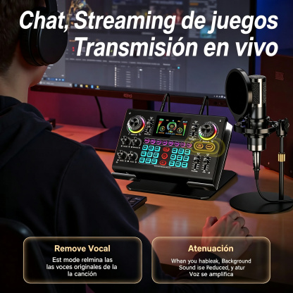 Ideanthro C200 PRO-P15 Live Streaming Sound Card, Dual-Core DSP Mixer, Dual XLR/3.5mm Mic Inputs, Multiple Voice Effects for Content Creators & Podcasters #SummerWins #DealsForYouDays