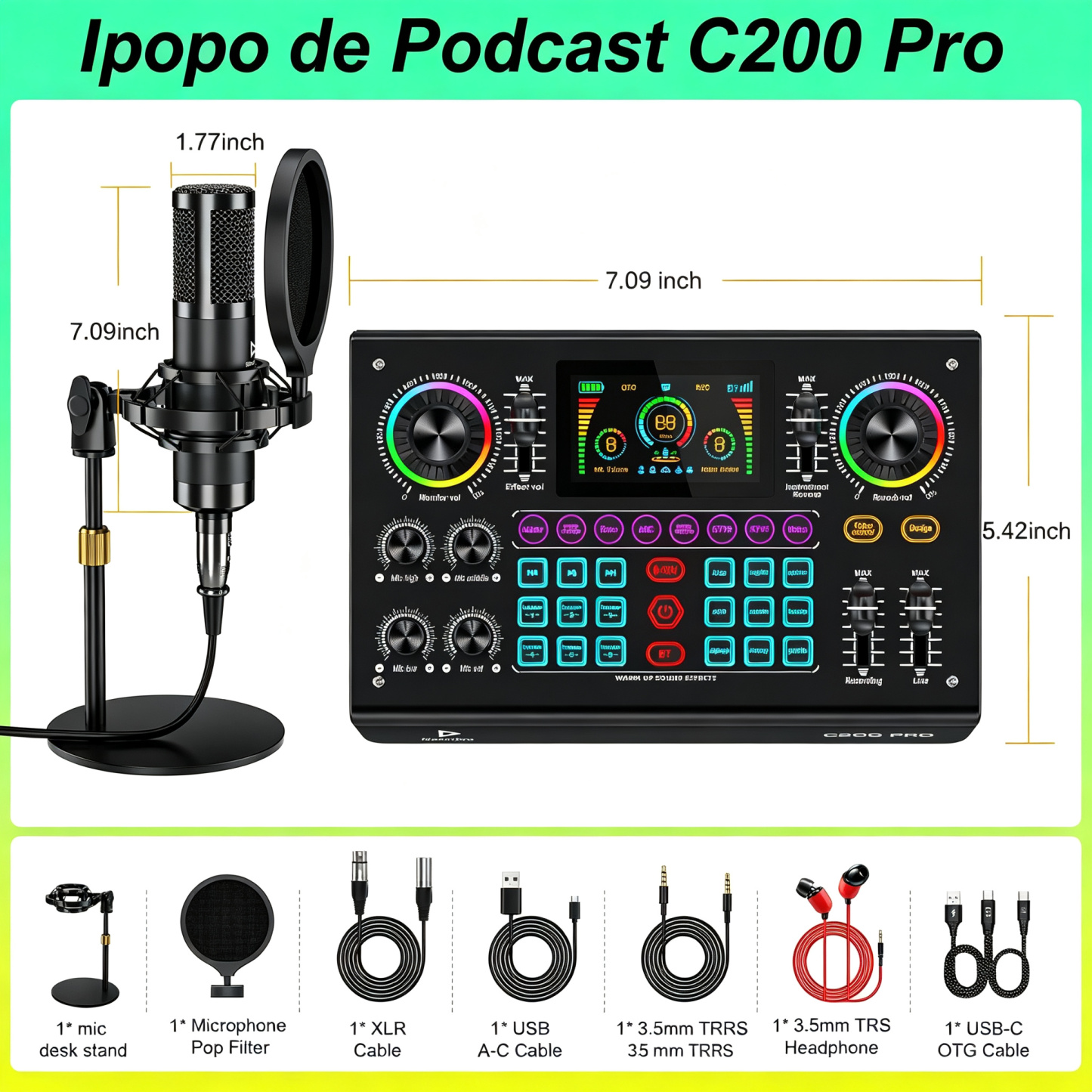 Ideanthro C200 PRO-P15 Live Streaming Sound Card, Dual-Core DSP Mixer, Dual XLR/3.5mm Mic Inputs, Multiple Voice Effects for Content Creators & Podcasters #SummerWins #DealsForYouDays