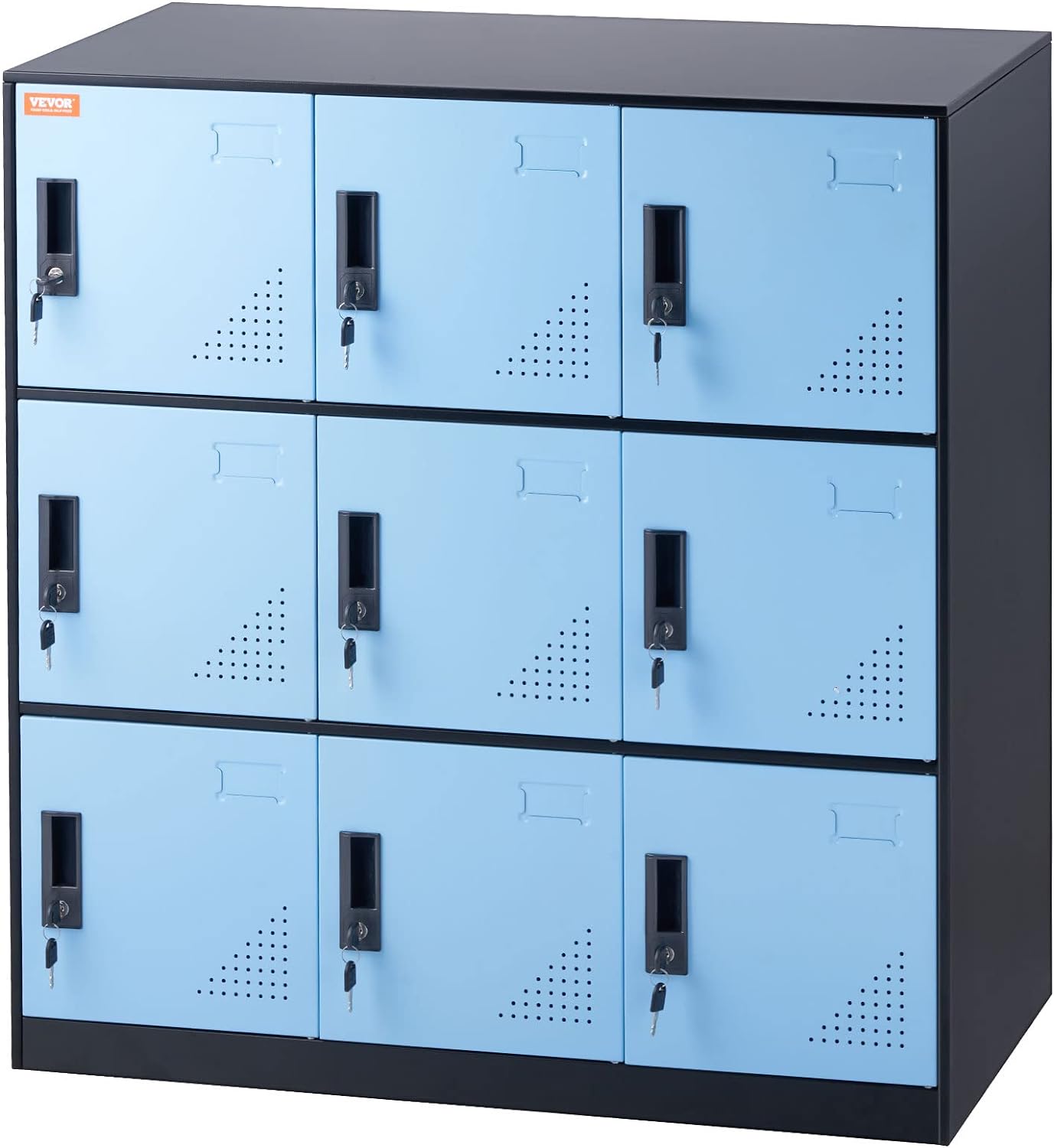 Metal Storage Cabinet with Wheels, 75'' Locking Steel Storage Cabinet with 2 Magnetic Doors and 4 Adjustable Shelves for Office, Garage, Home
