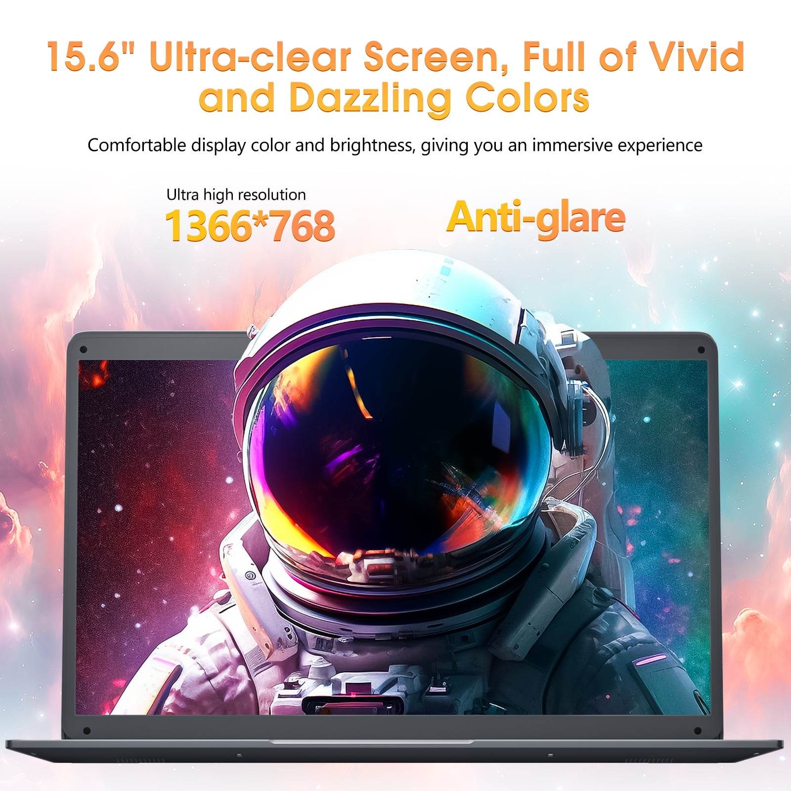 SGIN portátil de 15,6 pulgadas, 8 GB DDR4, 256 GB SSD, Windows 11 con procesador Intel Celeron de 4 núcleos, HD IPS 1366x 768