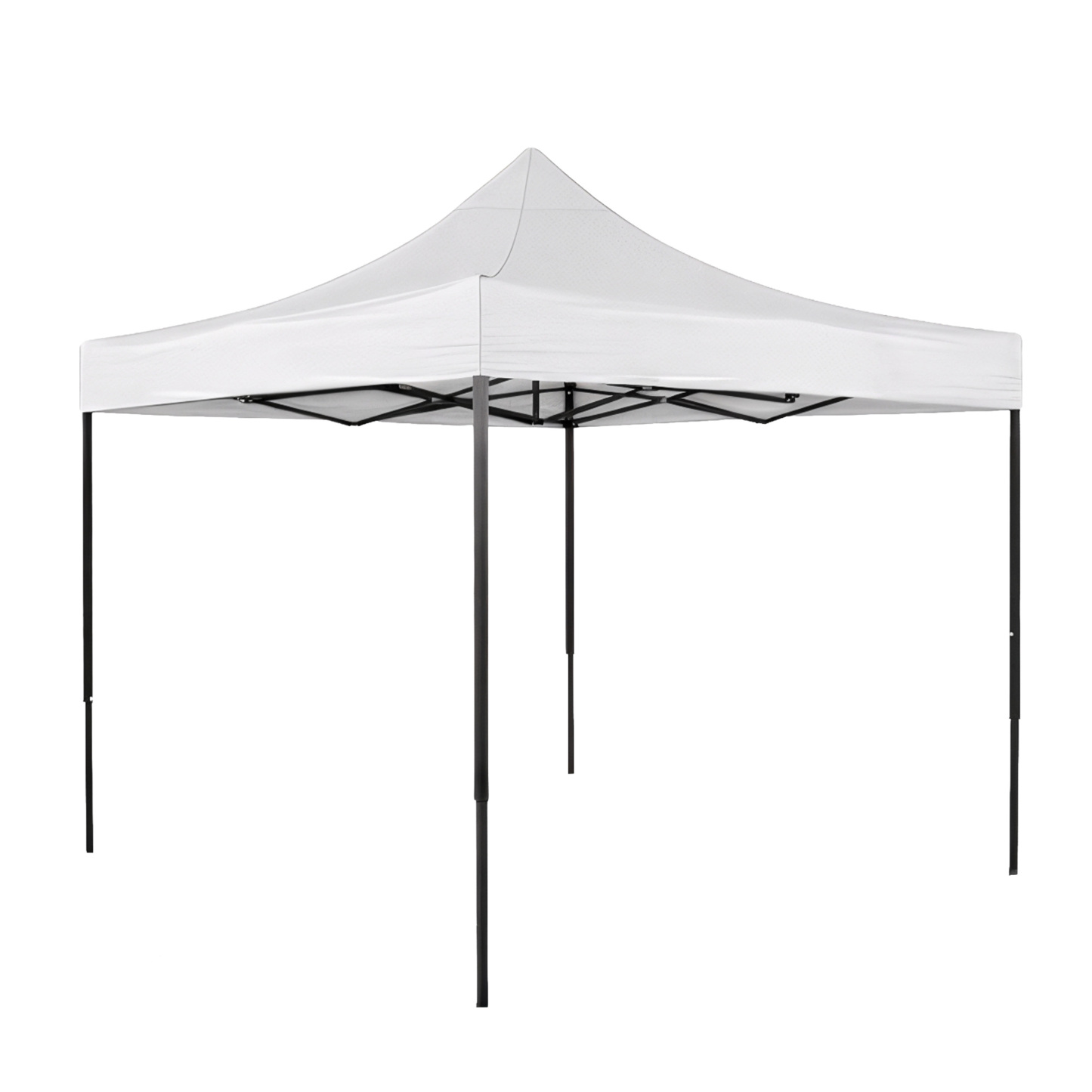 Combo Toldo Blanco 3x3 + 2 mesas plegables negras verona 1.80