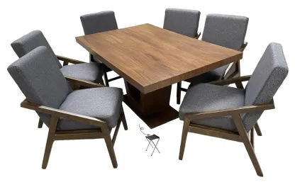 Set De Comedor 6 Sillas Salvanto Kinea Chapa De Parota