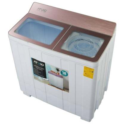 Lavadora Atvio Semiautomática Doble Tina 18 Kg Blanca