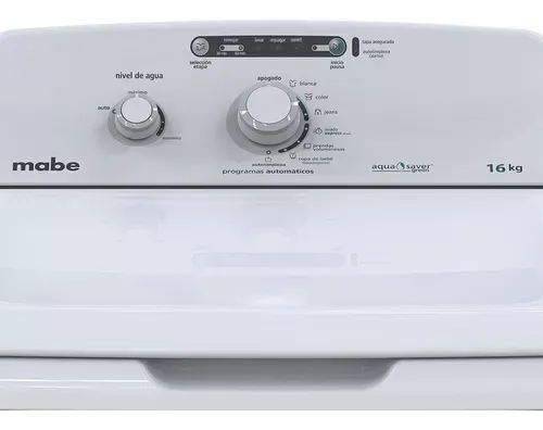 Lavadora Automática 16 Kg Blanca Mabe - Lma76112cbab0 Color Blanco
