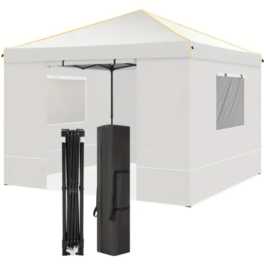 Tooluck 10x10 Carpa Gazebo con Ventanas de Malla 2.0, Carpa Plegable 10x10, Carpa Portátil Impermeable para Exteriores con 4 Paredes Laterales Desmontables, Bolsa de Transporte, 4 Estacas y Cuerdas
