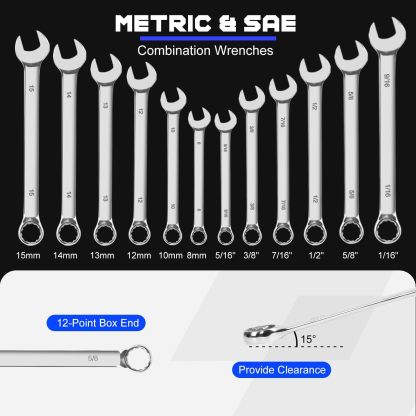 Prostormer - Juego de herramientas mecánicas, 240 piezas, kit universal de herramientas de reparación de automóviles para el hogar con caja de herramientas de aluminio resistente