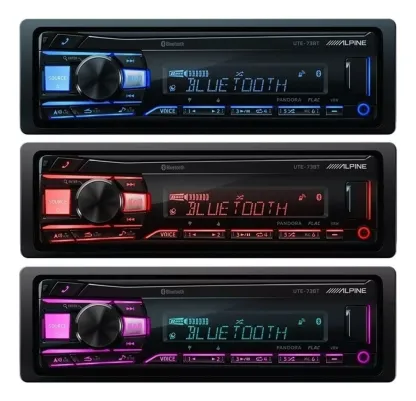 Autoestereo Alpine Bluetooth Multicolor Usb Mp3 Ute-73bt