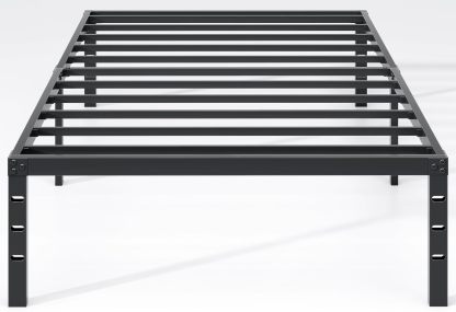 New Jeto Marco de cama de metal con espacio de almacenamiento debajo de la cama, plataforma sencilla y atmosférica, resistente y duradero, tamaño queen, adecuado para recámara