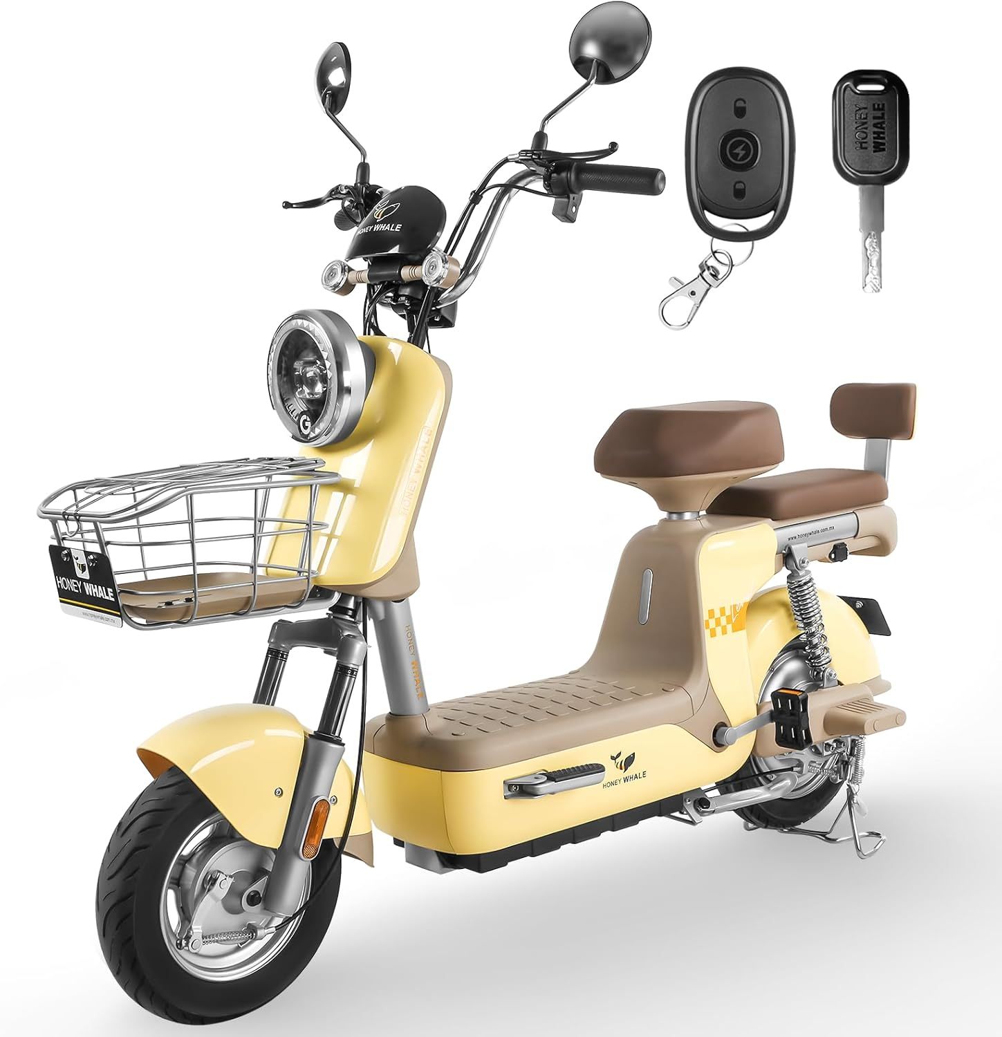HONEYWHALE U3 PRO Bicicleta Electrica para Adultos, Moto Electrica con Alarma, Potencia Motor 650W-Max, Velocidad 31KM/H-Max, Autonomia 60KM, Bateria 20AH de Gran Capacidad