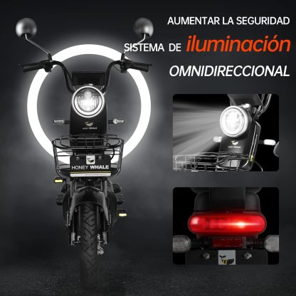 HONEYWHALE KC-Cool Bicicleta Electrica para Adultos, Bicimoto Eléctrica con Alarma, Máxima del Motor 700W, Velocidad Máxima 45KM/H, Autonomía 55-60KM, Baterías de Gran Capacidad 20AH