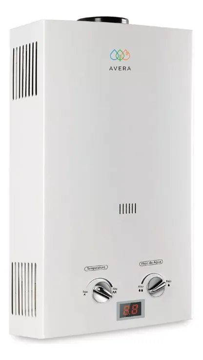 Avera Calentador de agua/ Boiler de paso C6L A gas Blanco GLP