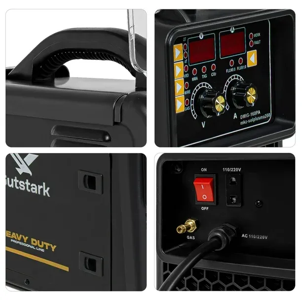 Soldadora Inverter Micro Alambre Igbt Mma Mig Tig Co2 200a Gutstark Home