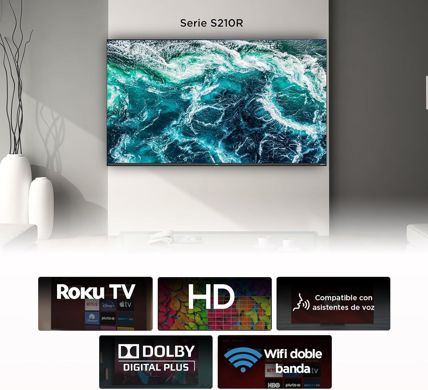 TCL Smart TV Pantalla 32" 32S310R FHD 2K