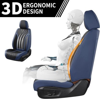 FLORICH - Juego completo de fundas de asiento de piel, fundas universales para 5 asientos, protector de asiento de coche, cojín de piel para asiento de coche, fundas de asiento de automóvil marrones,