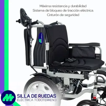Silla De Ruedas Eléctrica Manual De Acero Premium Recargable Gris
