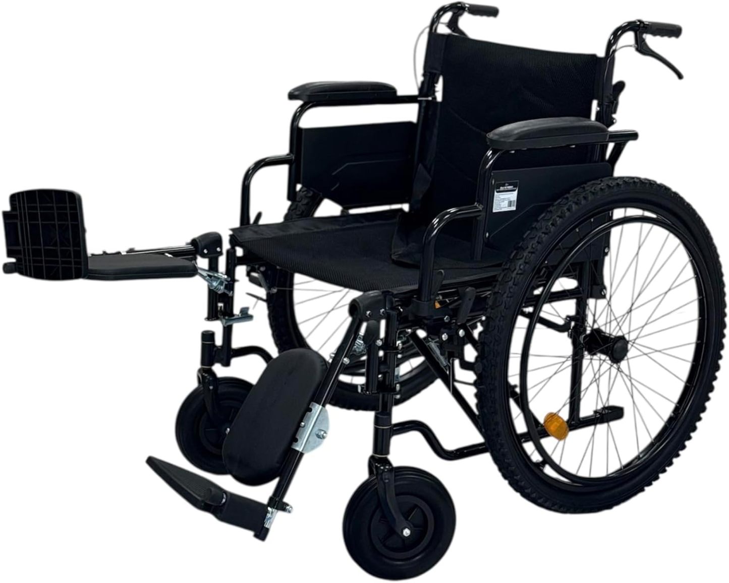 SILLA DE RUEDAS PARA ADULTO TODO TERRENO CON ELEVA PIERNAS DE LUJO DESMONTABLE, NEUMATICA, RESISITENTE PLEGABLE, DESCANSAPIES REMOVIBLES, DESCANSABRAZOS REMOVIBLE, RESPALDO PLEGABLE, ORTOPEDICA STE-909