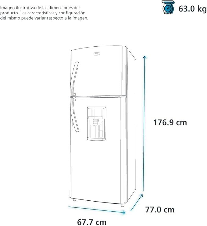Refrigerador Automático 360 L Inoxidable Mabe - RME360FDMRX0