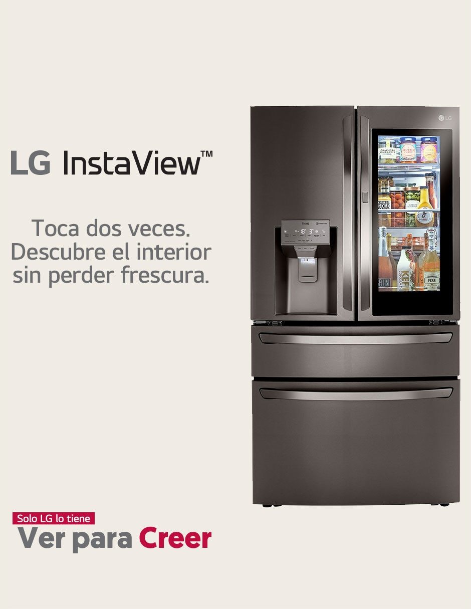 Refrigerador French door LG InstaView 30 pies cúbicos Tecnología inverter y Tecnología no frost LM85SXD