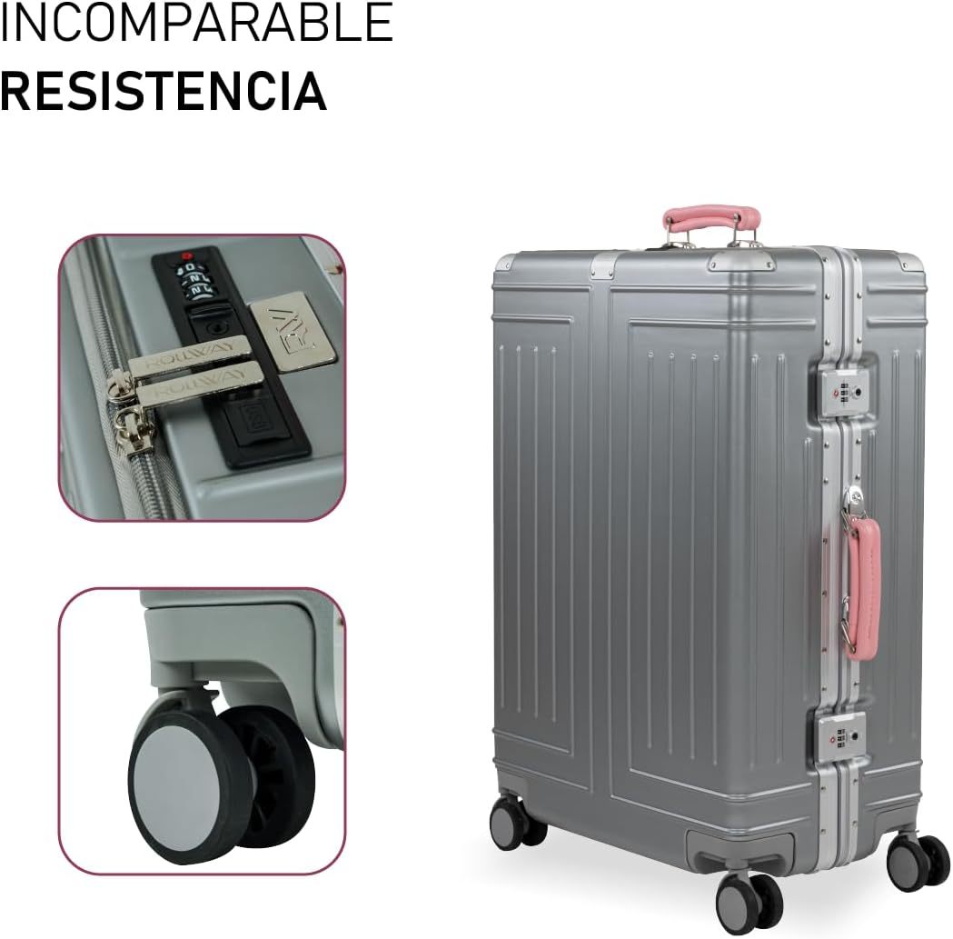 Set de 2 Maletas Premium 20 y 26 Pulgadas Equipaje de mano Con Candado TSA Compartimiento Para Laptop USB Ruedas Giratorias (Rojo)-#17011001901303020502#