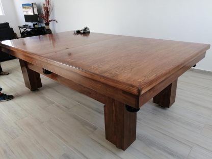 Mesa de Billar con Cubierta para Comedor Hecha a Mano en México Mesas Profesionales (Rojo)
