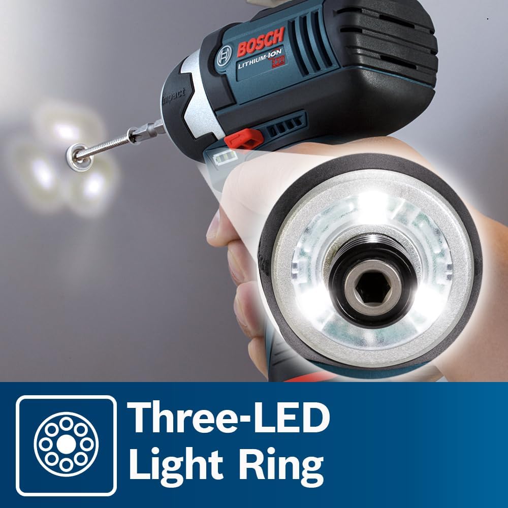 Bosch CLPK22-120 Kit combinado de 2 herramientas de 12 V máx. con Taladro/Atornillador de 3/8", Atornillador de impacto y (2) baterías de 2.0 Ah