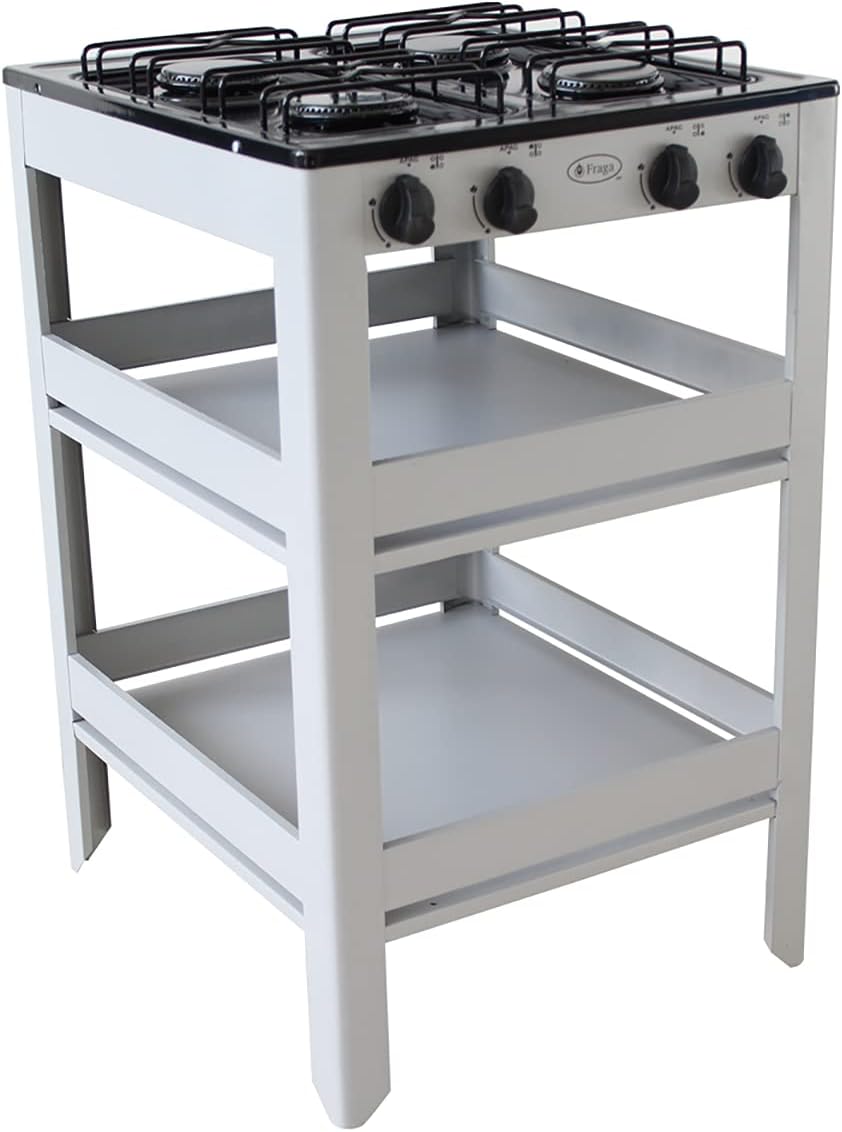 Fraga Parrilla de anaquel 4 quemadores P910 porcelanizada Azul