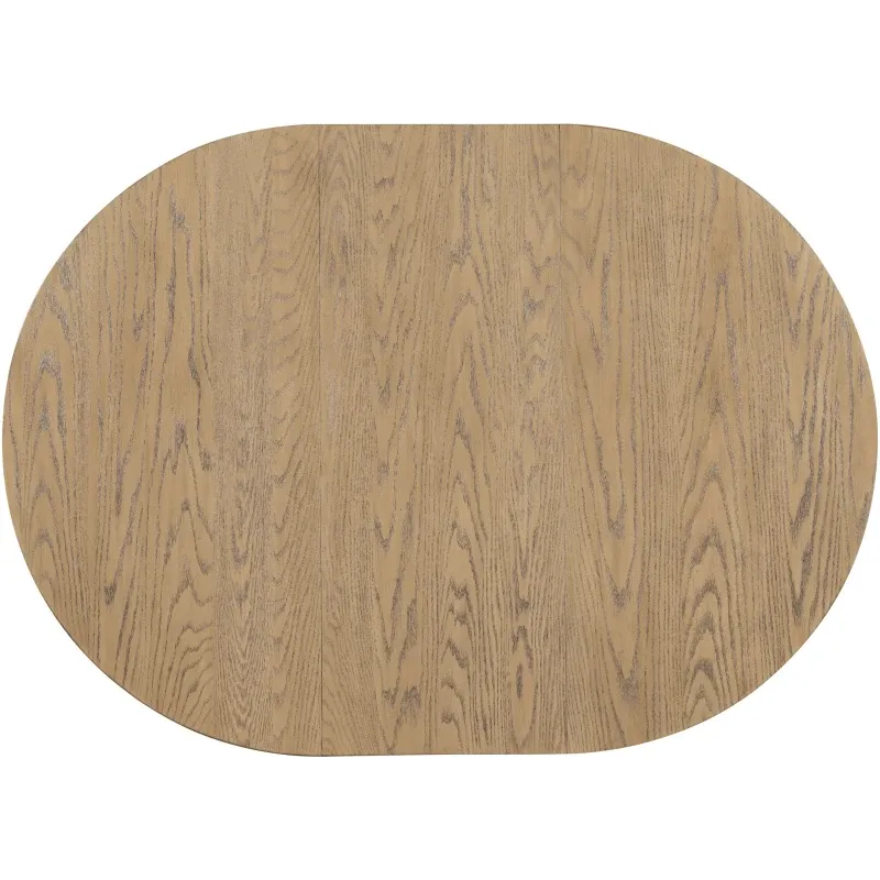 Juego de mesa de comedor de 5 piezas, mesa redonda extensible con base en forma de X y 4 sillas tapizadas, longitud ajustable de 42 a 58 pulgadas