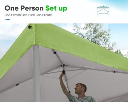 Quictent - Tienda de campaña desplegable de privacidad de 10 x 10 pulgadas con paredes laterales y ventanas ventiladas enrollables, configuración para una persona, fácil refugio para eventos