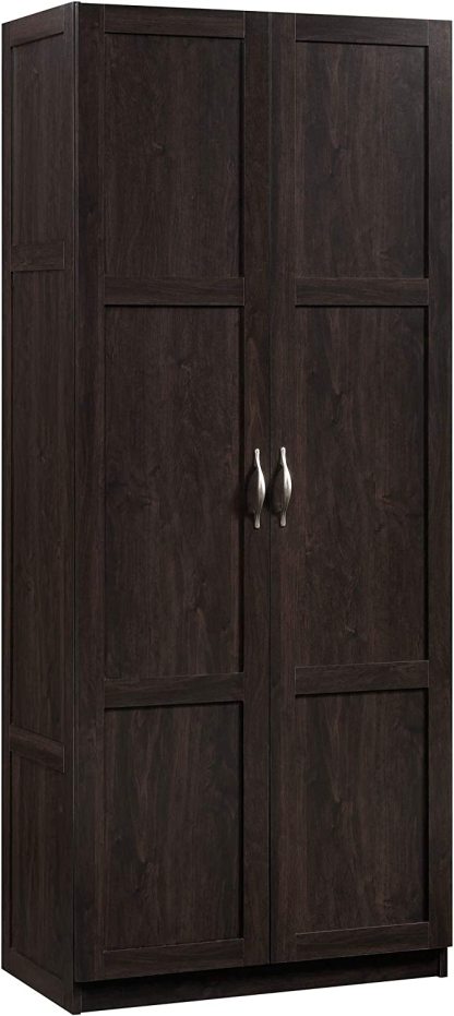 Sauder - Armarios de Almacenamiento Diversos para despensa, Longitud: 75,2 cm x Ancho: 40,9 cm x Alto: 180,6 cm, Acabado de Roble Highland