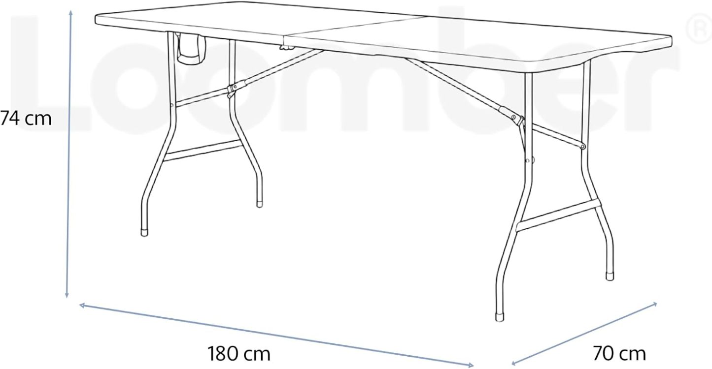 Paquete de 2 Mesas Plegables Negras 180 cm | Mesas de Plástico Resistente Uso Rudo | Ideales para Eventos, Jardín, Negocio y Hogar | Fácil Almacenamiento