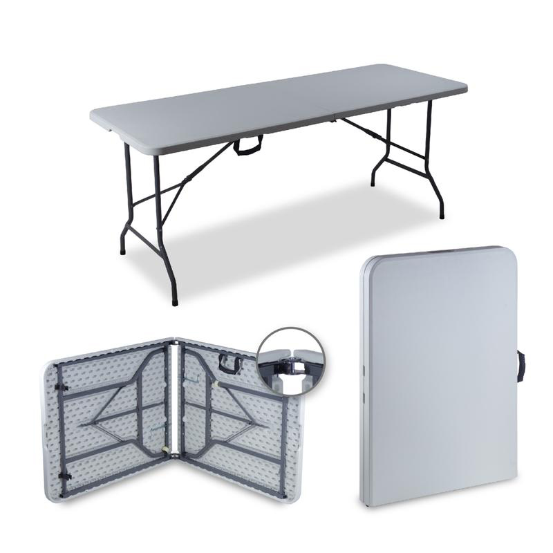 Mesa Plegable Blanca Tipo Portafolio 180 centimetros Bolzano
