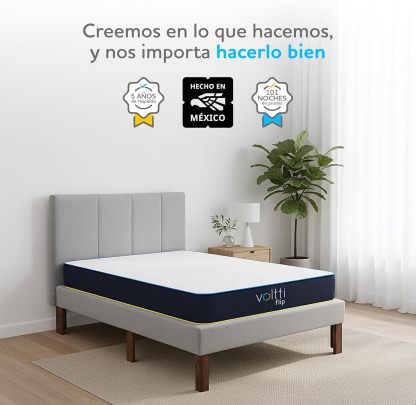 Voltti Colchón King Doble Confort | 20 CM | Reversible con 2 Diferentes Firmezas | Nano Memory Foam | Ergonómico y Ortopédico | Disminuye Puntos de Presión