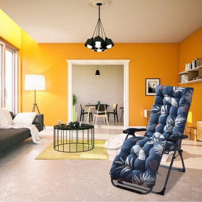 Cateissary Recliner Cushion Rocking Chair Pad Patio Mat Back Breathable Sun Outdoor Pads Lounger Seat Reclining Cushions for Decoración del hogar