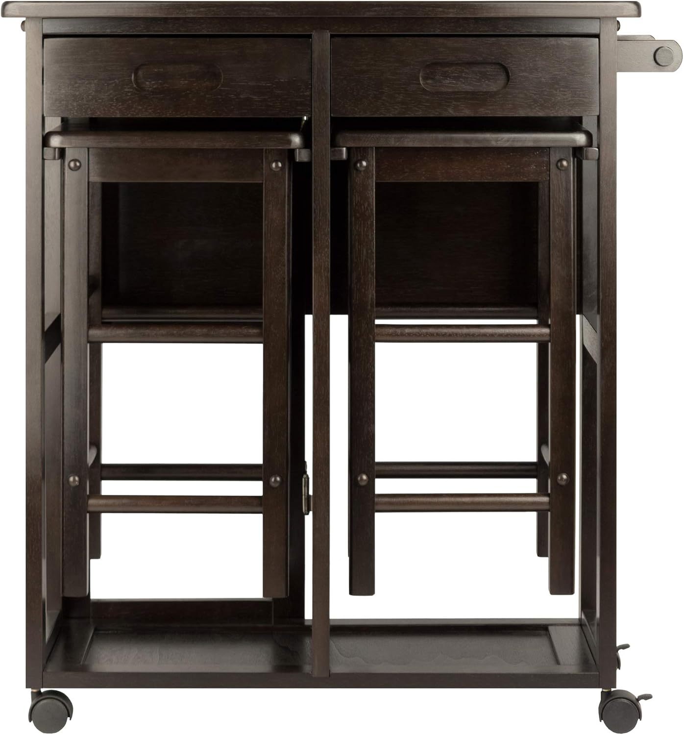 Winsome Wood 23330 Mesa Suzanne 3-Pack Space Saver Set, Coffee