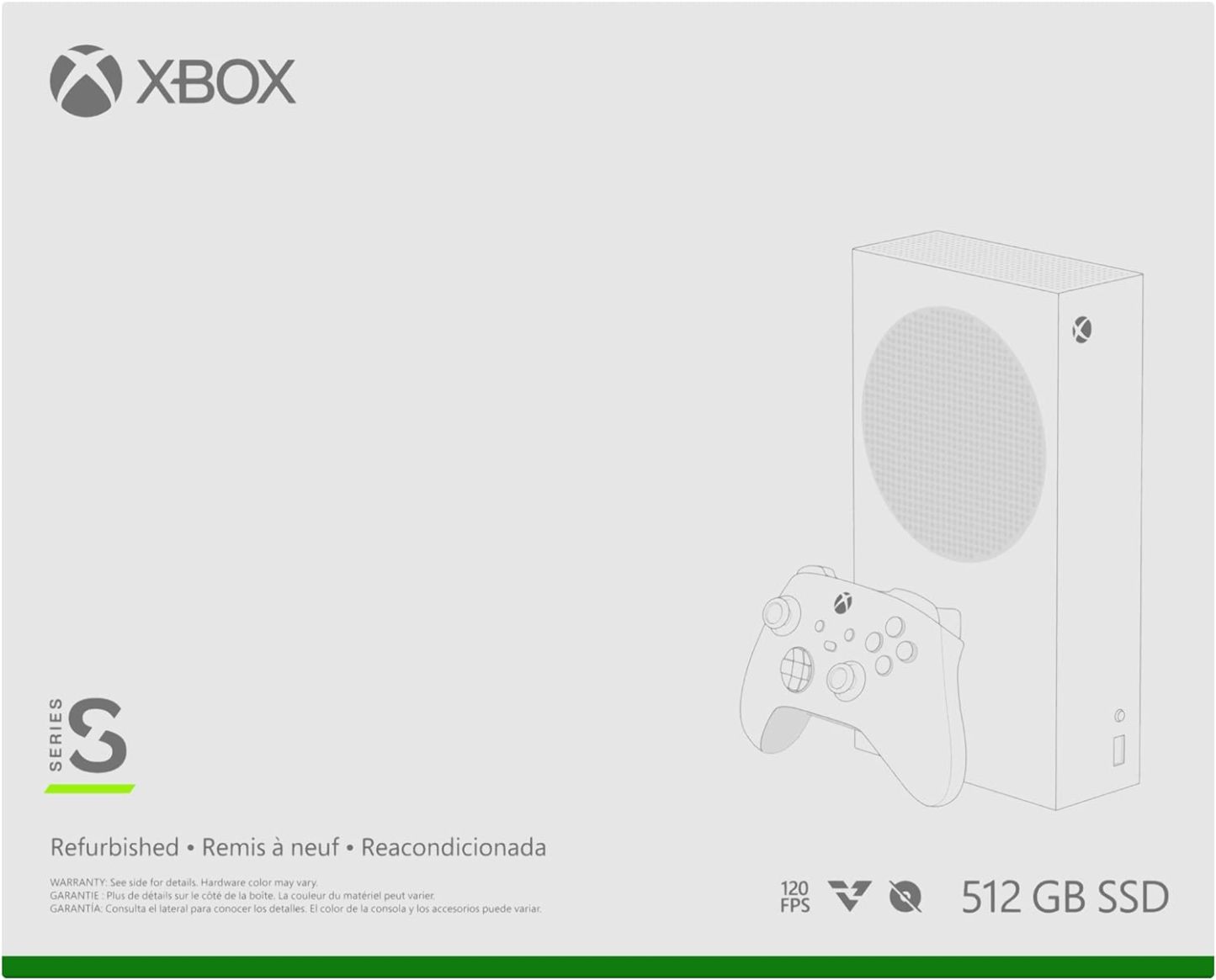 Xbox 2021 Microsoft Series S 512GB Game All-Digital Console, One Xbox Wireless Controller, 1440p Gaming Resolution, 4K Streaming, 3D Sound, WiFi, White (Renewed)