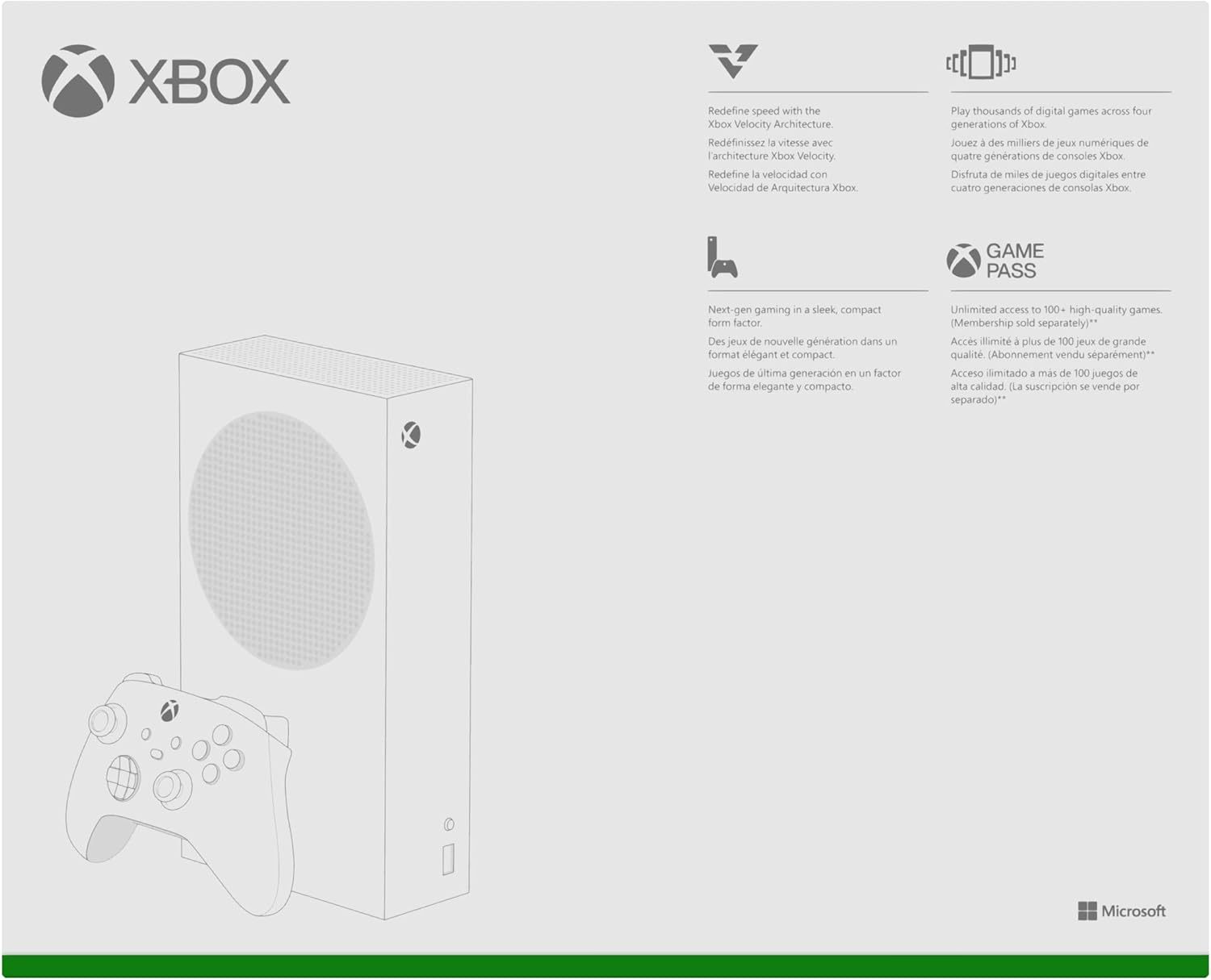 Xbox 2021 Microsoft Series S 512GB Game All-Digital Console, One Xbox Wireless Controller, 1440p Gaming Resolution, 4K Streaming, 3D Sound, WiFi, White (Renewed)
