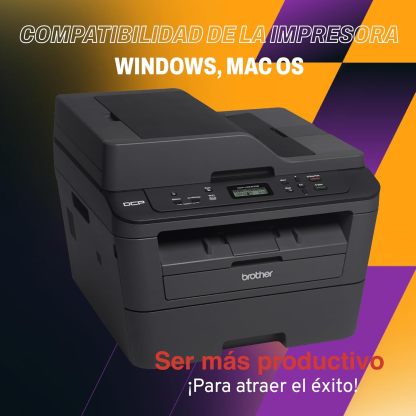 Brother Impresora Multifuncional Láser 3 en 1, DCPL2540DW| Impresión, Copiado y Escaneado| Multifunción, Impresión Dúplex, Conectividad Inalámbrica| Imprime 30 Págs. por Minuto