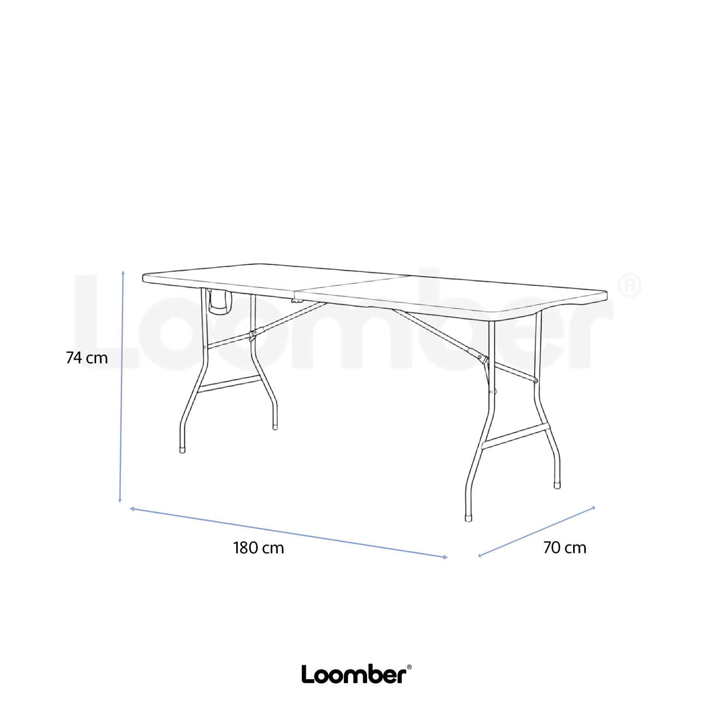 Combo Toldo Blanco 3x3 + 2 mesas plegables negras verona 1.80
