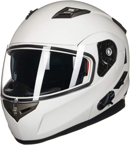 ILM - Casco de Motocicleta Modular Integrado con Bluetooth, con protección Solar para Mp3, Modelo 953/953 Pro！