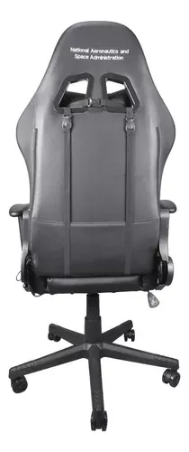 Silla De Escritorio Nasa Pro Gamer Ergonómica Con Luces Led Color Negro Material del tapizado Cuero sintético
