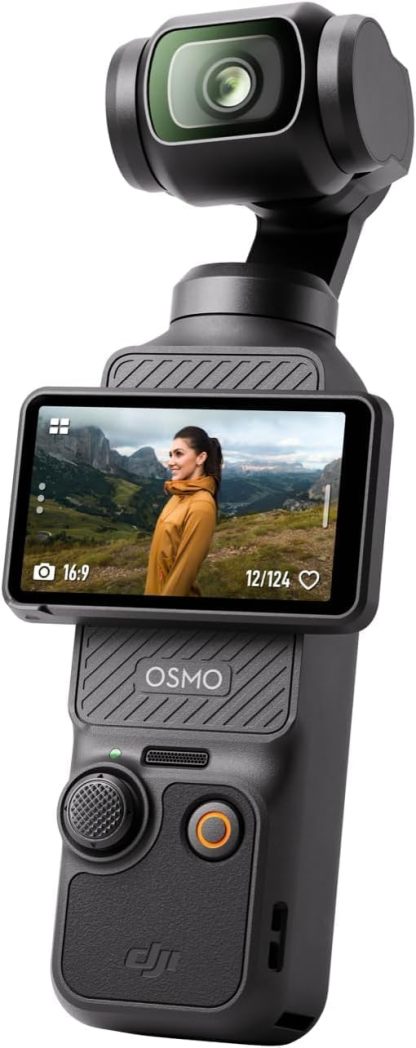 dji Osmo Pocket 3, cámara Vlogs con CMOS 1'' y vídeo 4K/120 fps, estabilización en 3 Ejes, Enfoque rápido, Seguimiento de Caras/Objetivos, Pantalla táctil giratoria de 2", cámara de vídeo pequeña