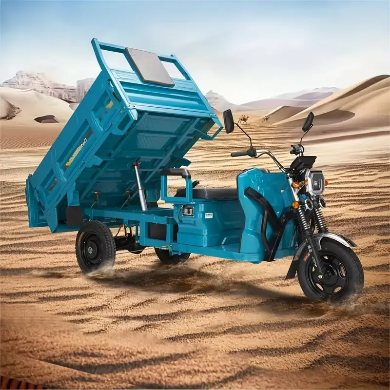 Triciclo eléctrico, triciclo de carga, capacidad de carga 500 kg-750 kg, tamaño: 116*44.1*52.4 pulgadas, para satisfacer una variedad de necesidades de carga.