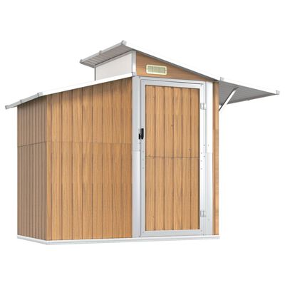 Cobertizo de jardín verde 270x130x208,5 cm acero galvanizado