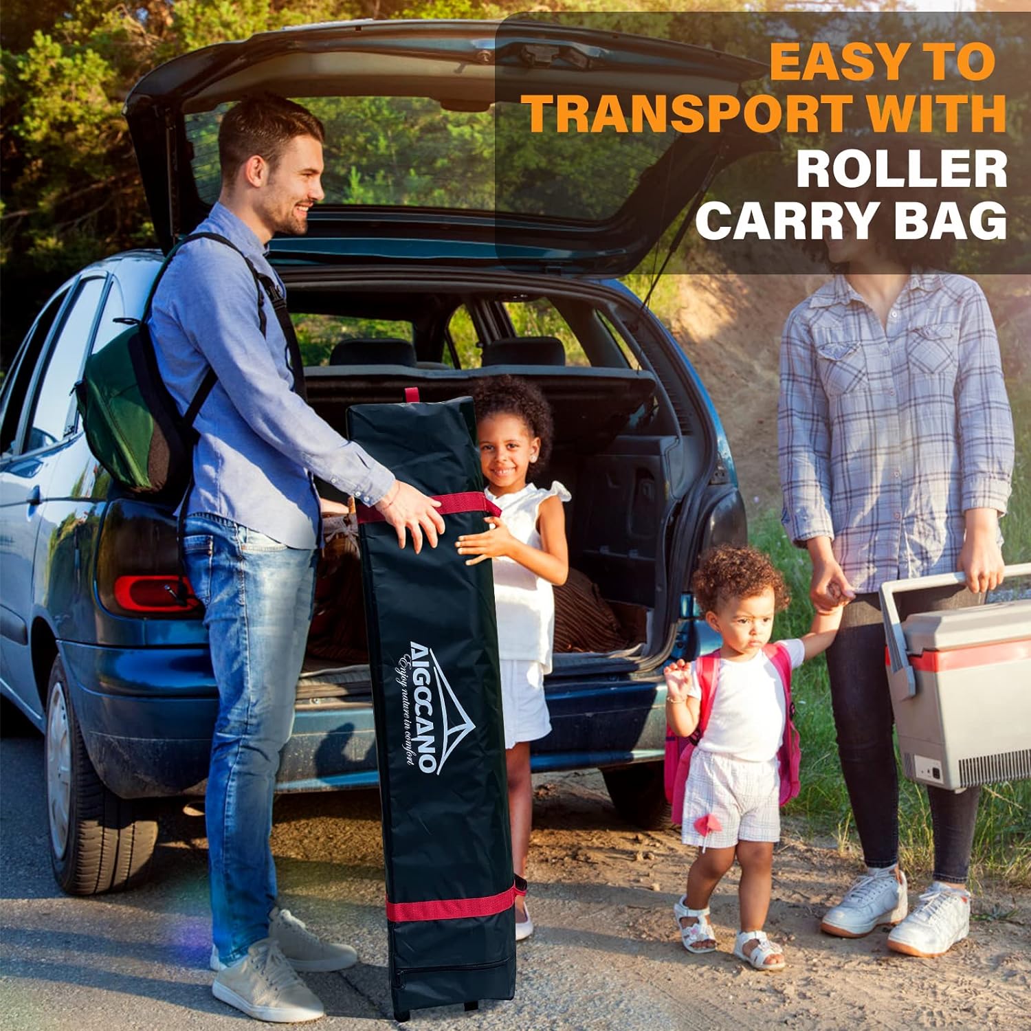 AIGOCANO Tienda de campaña para exteriores, toldo desplegable de 10 x 10 pulgadas, tiendas de campaña instantáneas para fiestas con bolsa enrollable, 4 bolsas de arena, toldos portátiles fáciles de subir (gris)