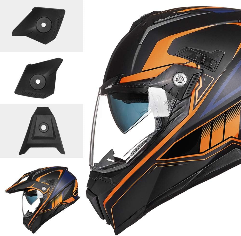 ILM - Casco deportivo doble para motocicleta, visor para el sol, casco para todoterreno, motocross, certificado por el DOT.