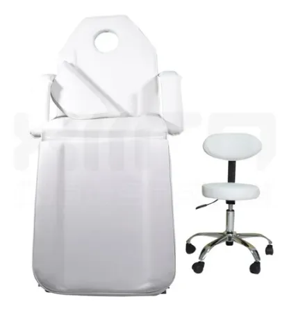Silla Facial Profesional Cama Reclinable Sillón Masaje Spa Blanco Reclinable